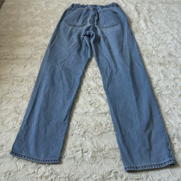 American Eagle Women's Size 6 Regular Blue Paperbag Jeans - Picture 5 of 5